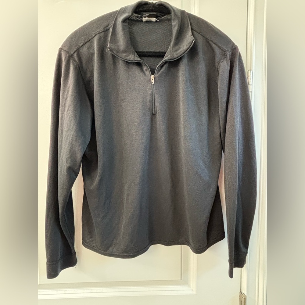 PATAGONIA Capilene Women Black Quarter-Zip Light Fabric Pullover Size Large